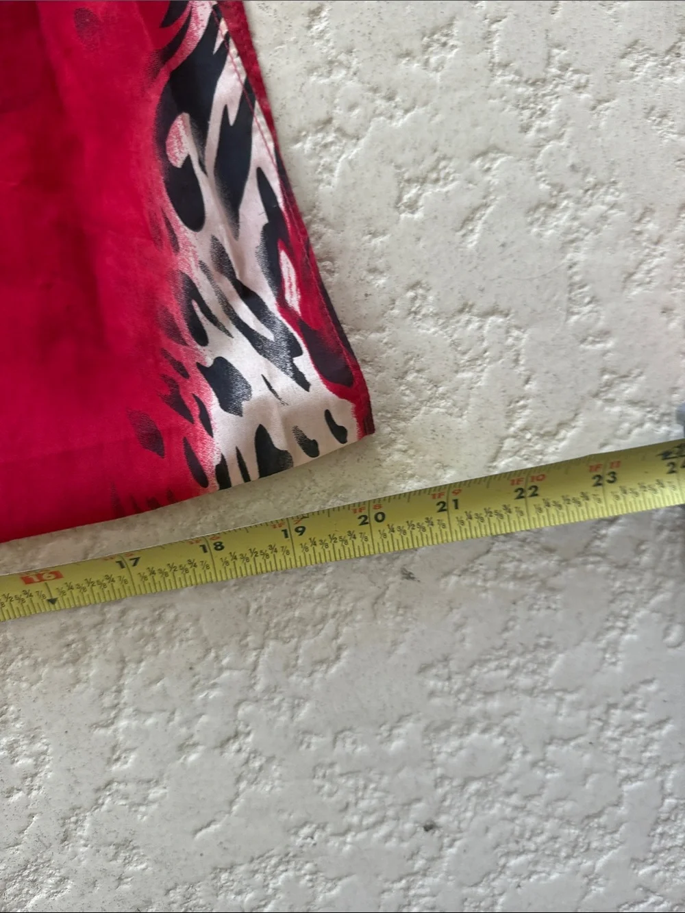 Bold Red Animal-Print Scarf Wrap